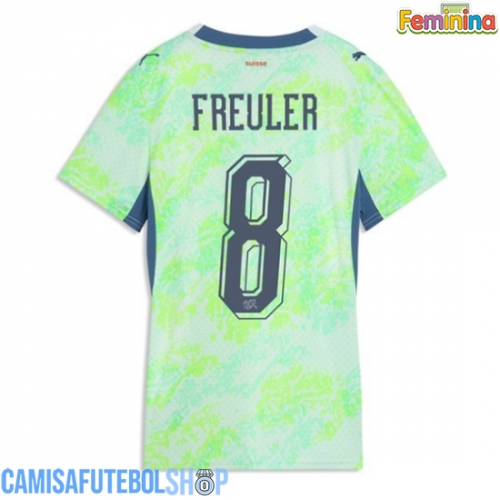 Camisa de time de futebol Suíça Remo Freuler #8 Replicas 2º Equipamento Feminina Mundo 2026 Manga Curta